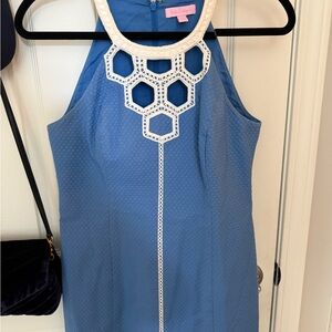 Lilly Pulitzer Blue Dress with White Detailing